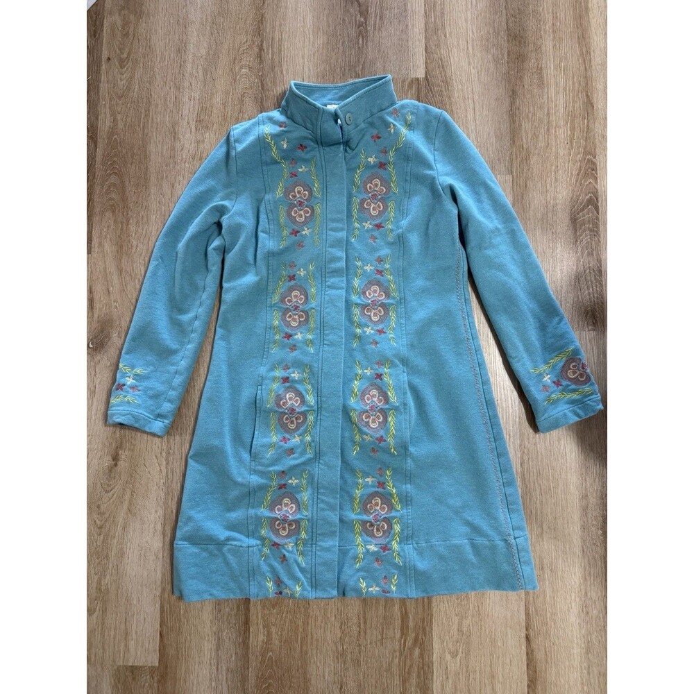 Sundance Women’s Blue Embroidered Cardigan Sweater Women’s Medium Boho Floral